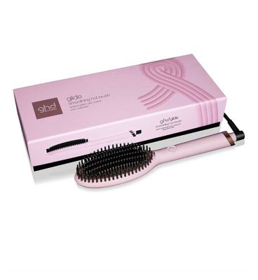 ghd Glide Charity Limited Edition Hot Brush in Pink Sorbet Boots