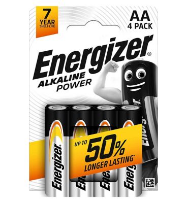 Energizer Alkaline Power AA Batteries Pack 4s