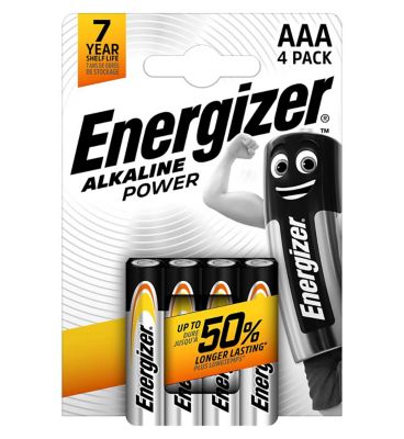 Energizer Alkaline Power AAA Batteries Pack 4s