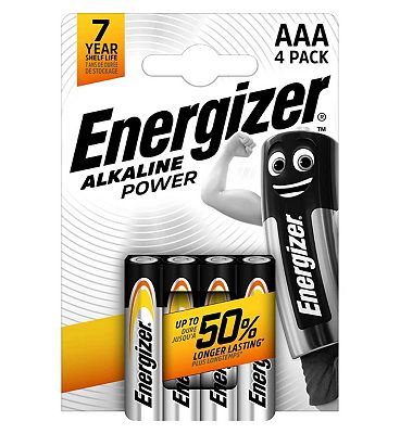 Energizer Alkaline Power AAA Batteries Pack 4s