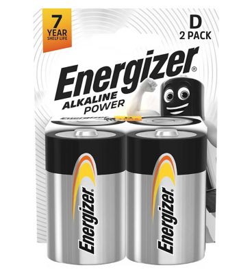 Energizer Alkaline Power D Batteries Pack 2s