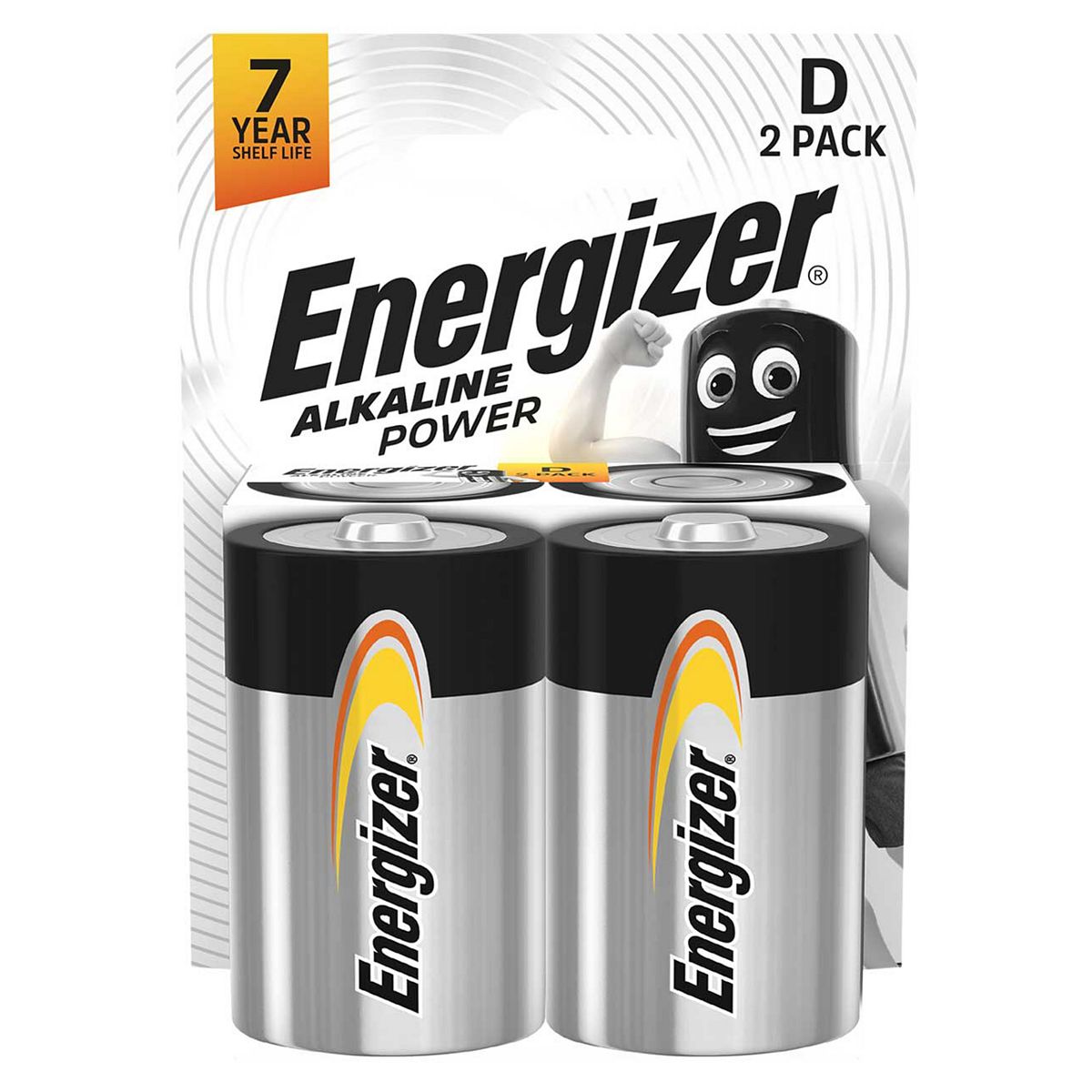 Energizer Alkaline Power D Batteries Pack 2S