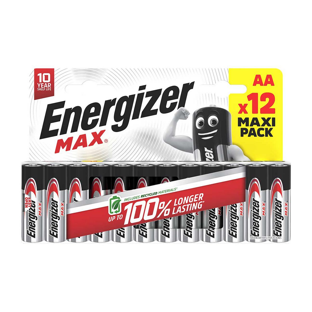 Energizer Max Alkaline Aa Batteries Pack 12S
