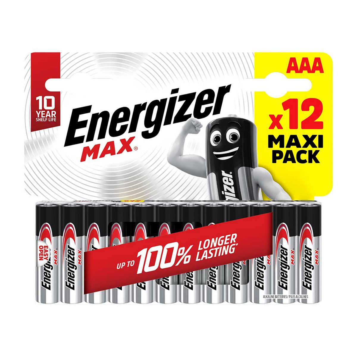 Energizer Max Alkaline Aaa Batteries Pack 12S