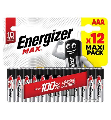 Energizer Max Alkaline AAA Batteries Pack 12s