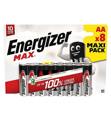 Energizer Max Alkaline AA Batteries Pack 8s