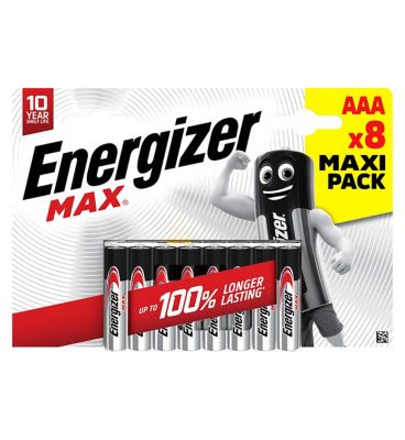 Energizer Max Alkaline AAA Batteries Pack 8s