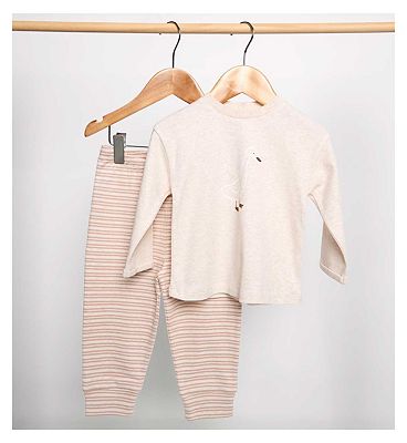 Maybe Baby Duck Applique Top and Stripe Legging Up To 7.5 lbs