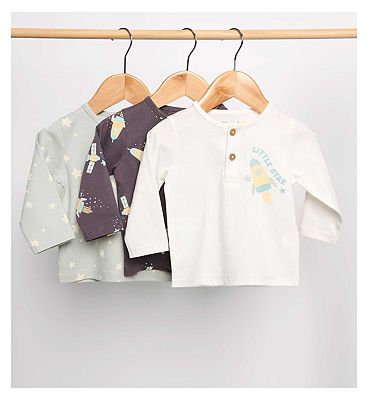 Maybe Baby 3 Pack Long Sleeve T-Shirt 3 - 6 Months