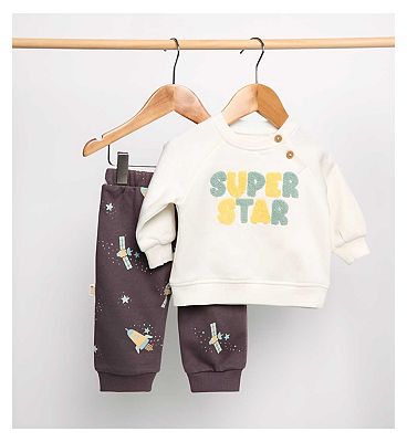 Maybe Baby Sweat with Boucle and Sweat Joggers 12 - 18 Months