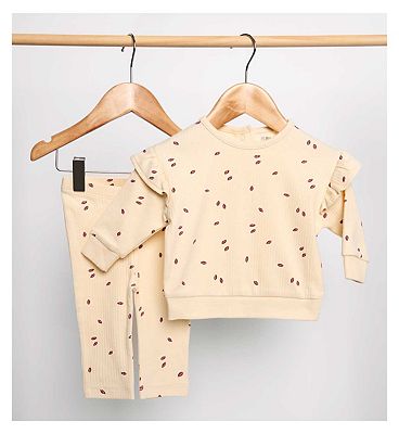 Maybe Baby Wide Rib Sweat Set 9 - 12 Months