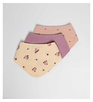 Maybe Baby 3 Pack Girls Bibs One Size