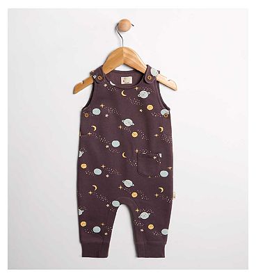 Maybe Baby Space Print Sweat Dungaree 6 - 9 Months