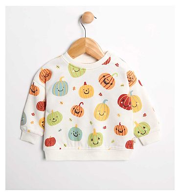 Maybe Baby Halloween Pumpkin All Over Print Sweatshirt 6 - 9 Months
