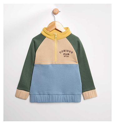 Maybe Junior Colourblock 1/2 Zip 3 - 4 Years