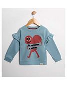 Maybe Junior Flock Print Sweatshirt