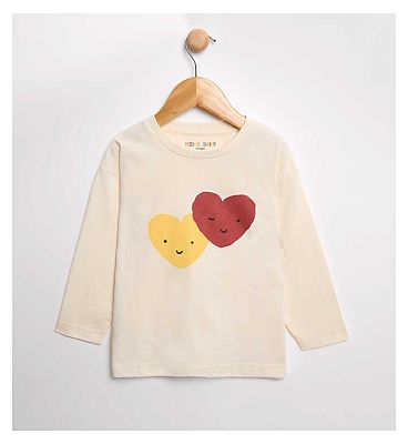 Maybe Junior Junior Girls Heart Print Long Sleeve Tee 1.5 - 2 Years