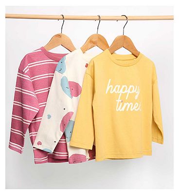 Maybe Junior Junior Girls 3 Pack Long Sleeve Tee 4 - 5 Years