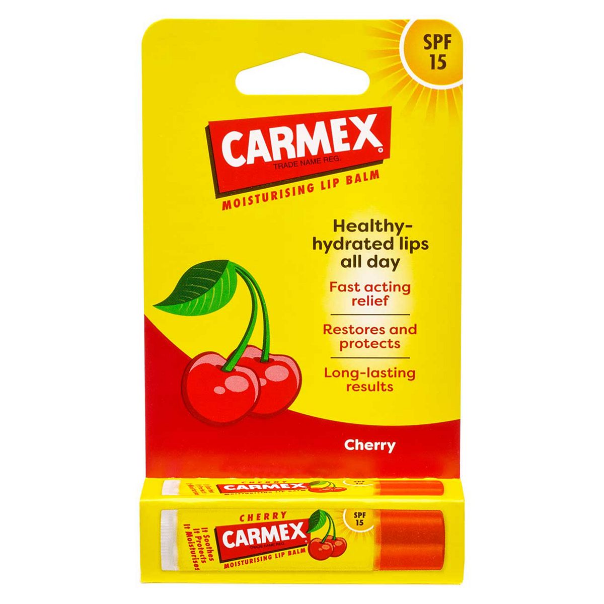 Carmex Cherry Stick Lip Balm Spf15 4.25g