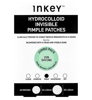 The INKEY List Jumbo Hydrocolloid Invisible Pimple Patches 44s