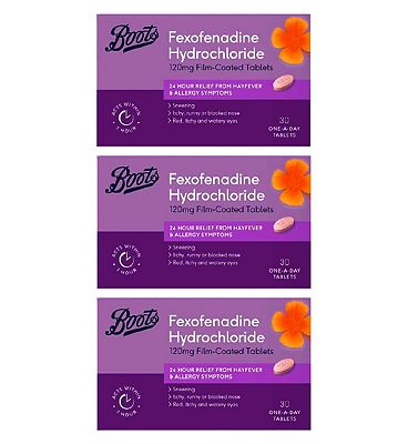 Boots Fexofenadine Tablets - 3x30 Bundle