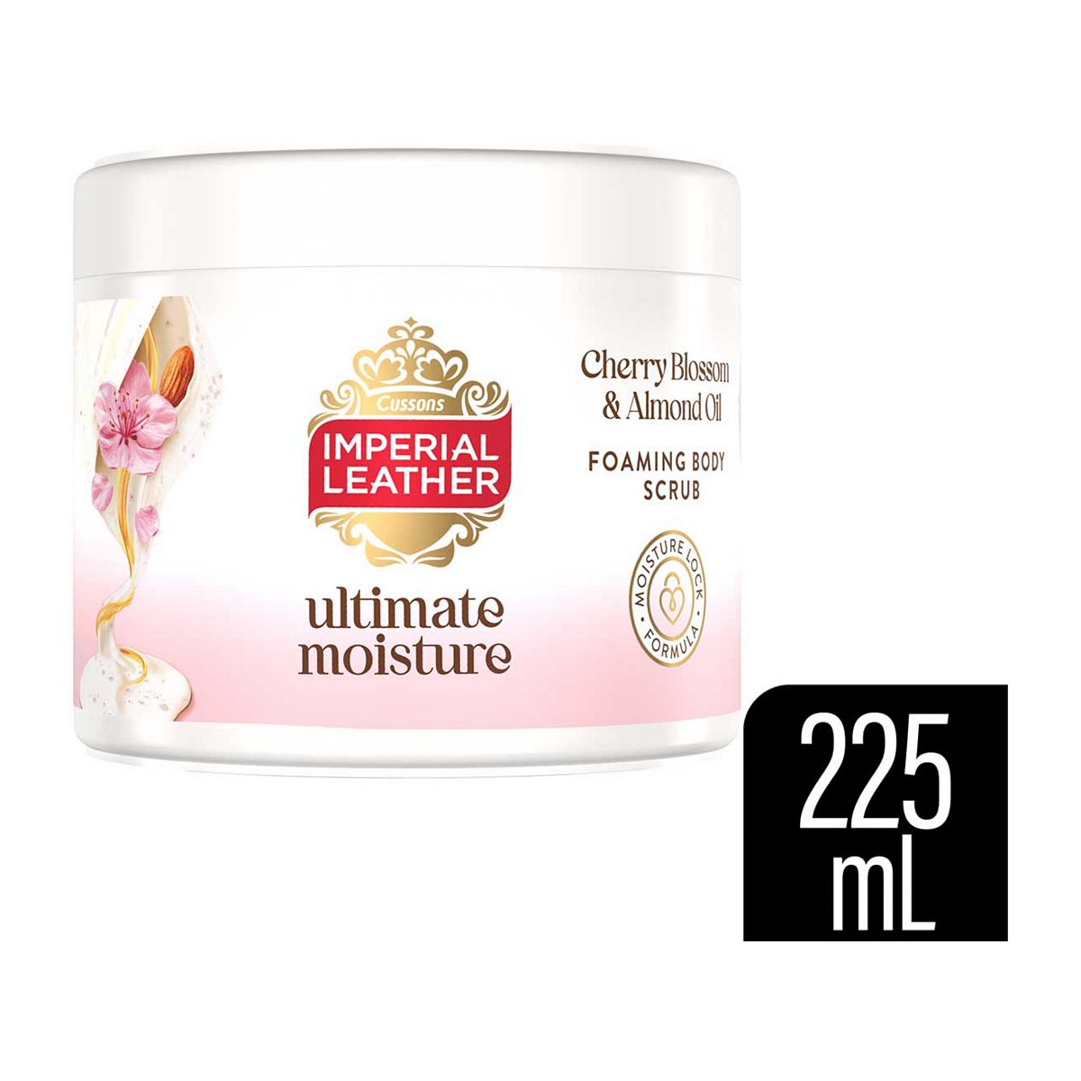 Imperial Leather Ultimate Moisture Foaming Body Scrub Cherry Blossom And Almond Oil 225ml
