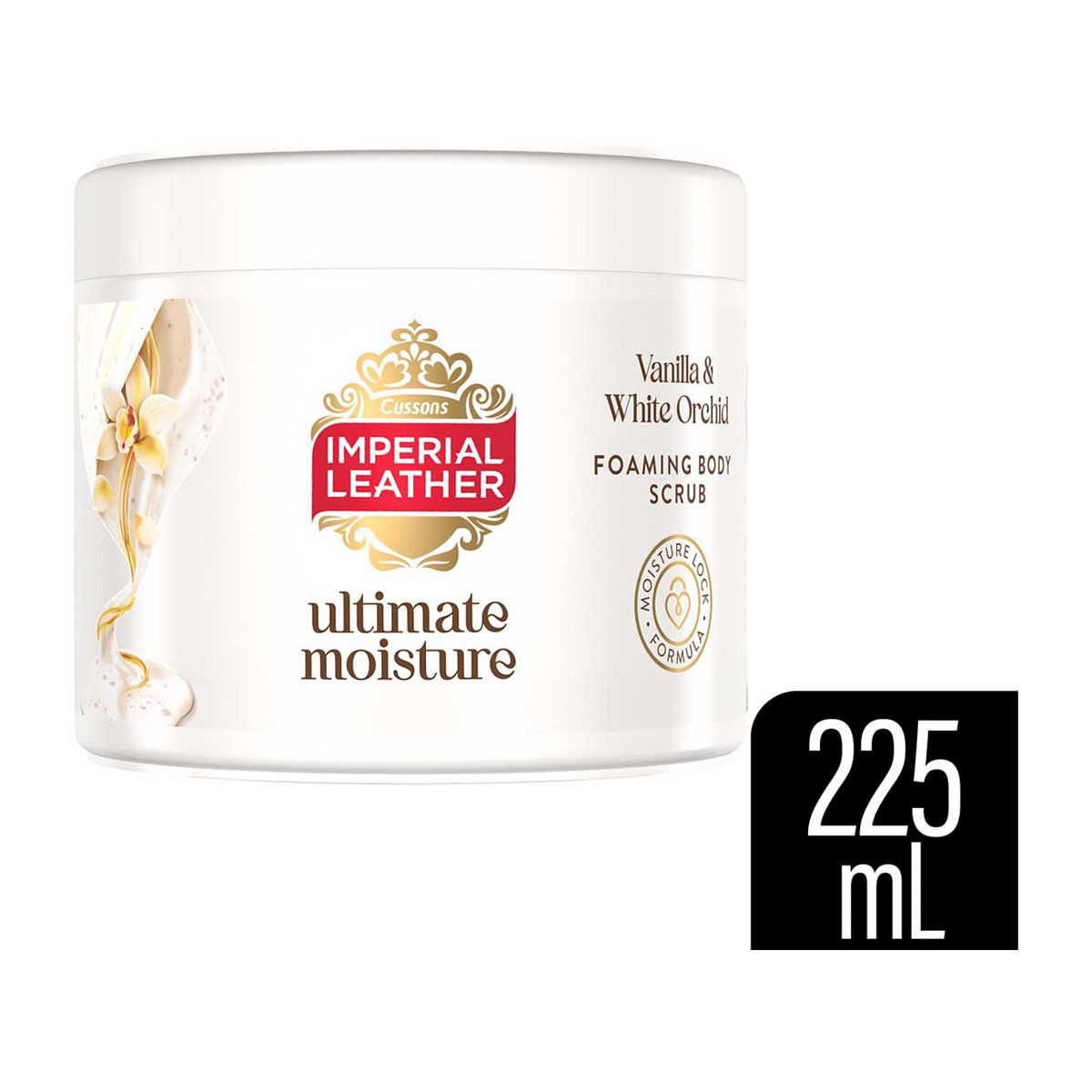 Imperial Leather Ultimate Moisture Foaming Body Scrub Vanilla And White Orchid 225ml