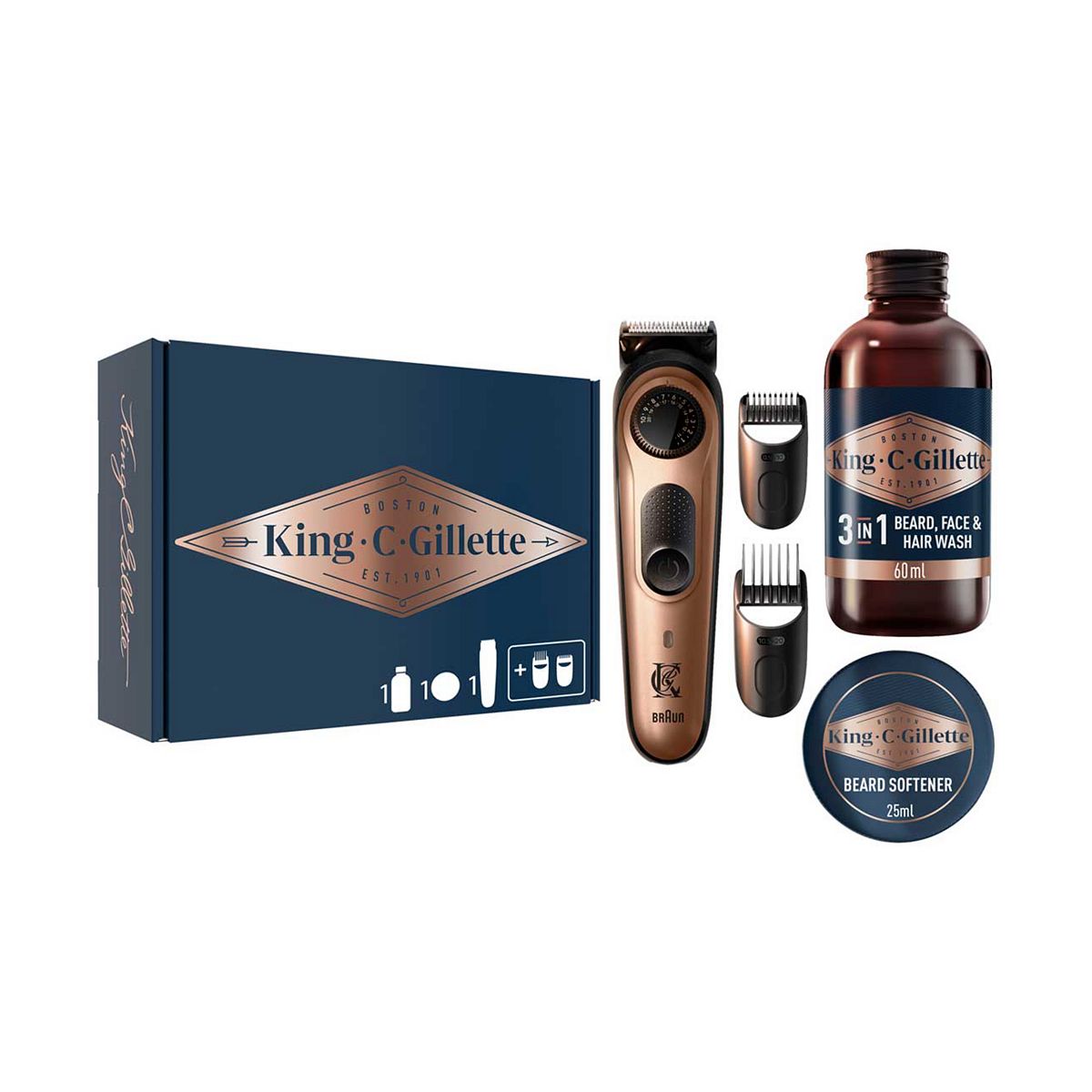 King C Gillette Beard Trimmer Pro Gift Set