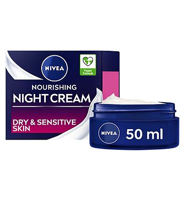 NIVEA Nourishing Night Cream for Dry and Sensitive Skin 50ml