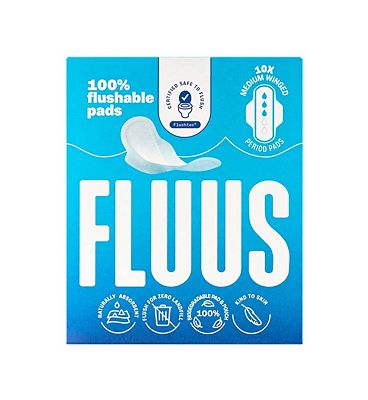 Fluus Flushable Pads Medium 10s