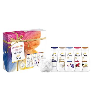Dove Celebrate Fragrance Body Wash Discovery Collection 5 Piece Gift Set