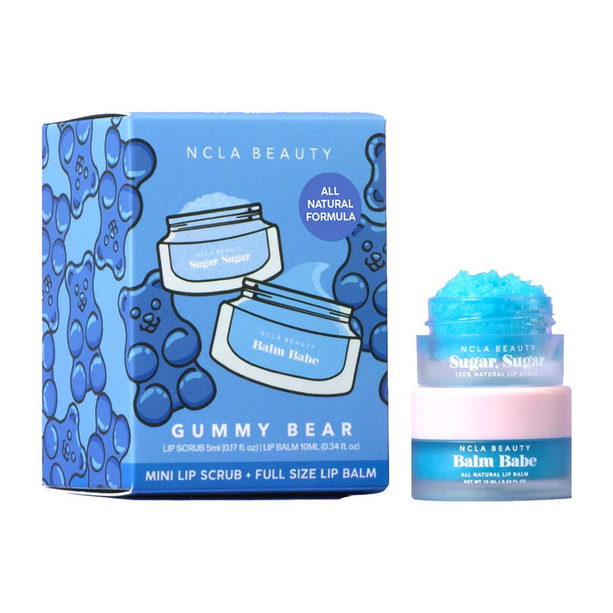 NCLA Beauty Ncla Gummy Bear Lip Care 2 Pcs Set - 5Ml Mini Scrub + 10Ml Balm