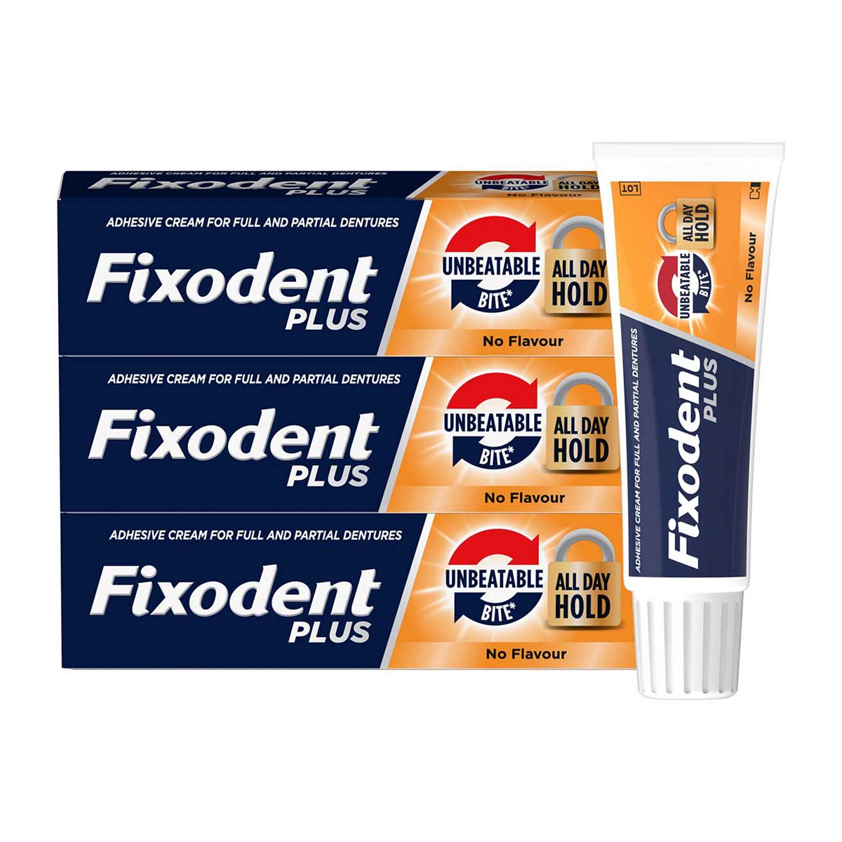 Fixodent Plus Unbeatable Bite 40G X3