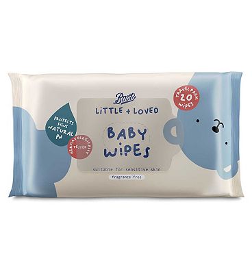 Boots Baby Fragrance Free Travel Wipes (20 wipes)