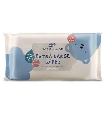 Boots Baby XL Fragrance Free Wipes (40 wipes)