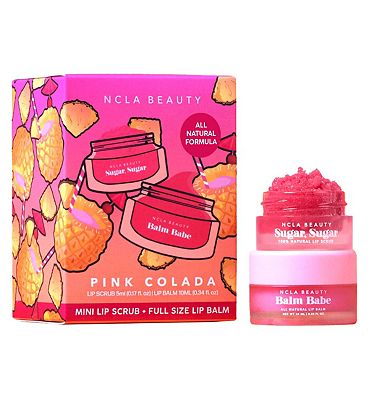 NCLA Pink Colada Lip Care 2 pcs Set - 5ml Mini Lip Scrub + 10ml Lip Balm