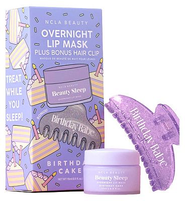 NCLA Beauty Sleep Birthday Cake Lip Mask 15ml + Birthday Cake Hair Claw Clip