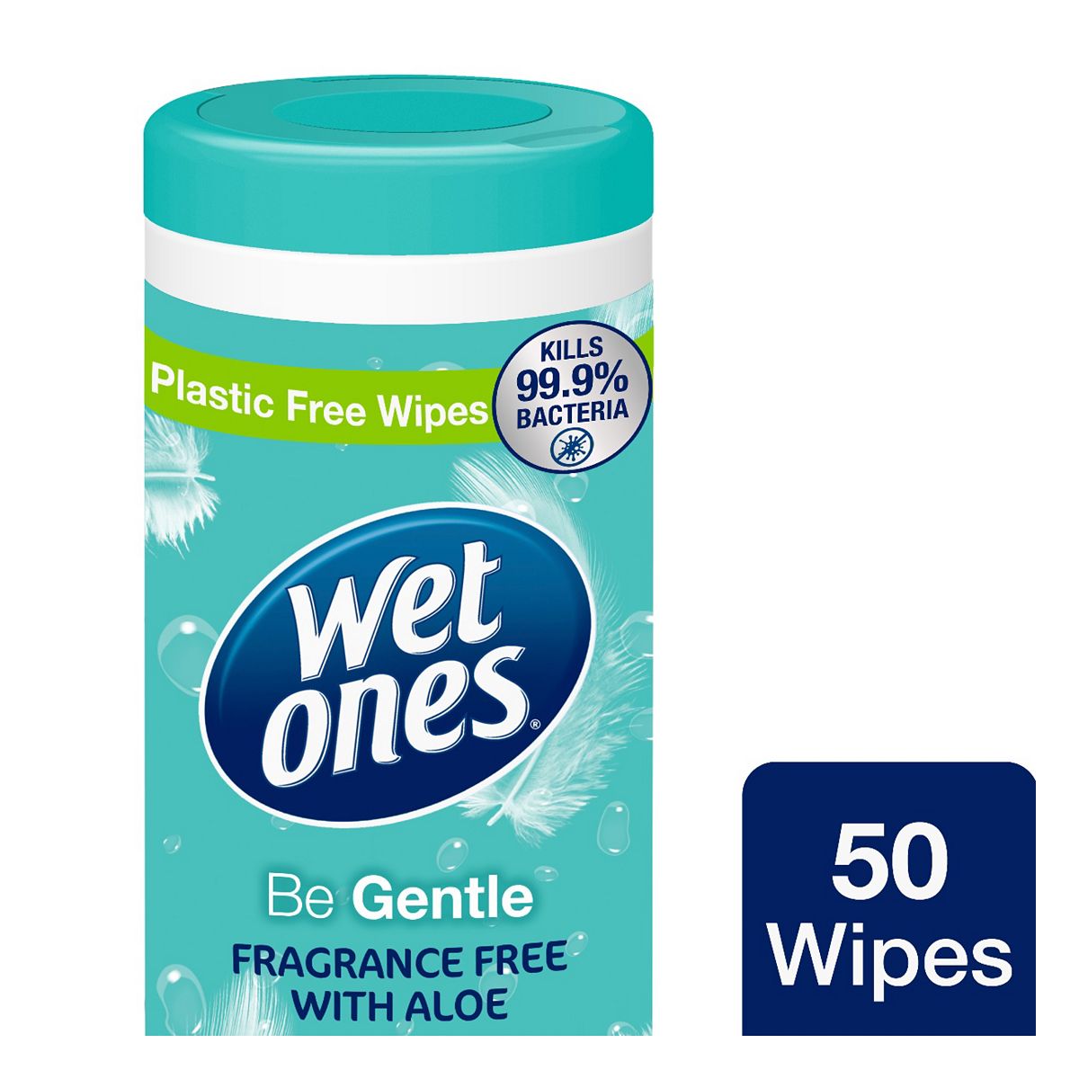 Wet Ones Be Gentle 50 Fragrance Free With Aloe Antibacterial Hand Wipes