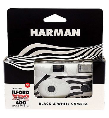 Harman, Single Use, Black & White Camera With 27 Exposures Of Xp2 Super Film And A Built-In Flash