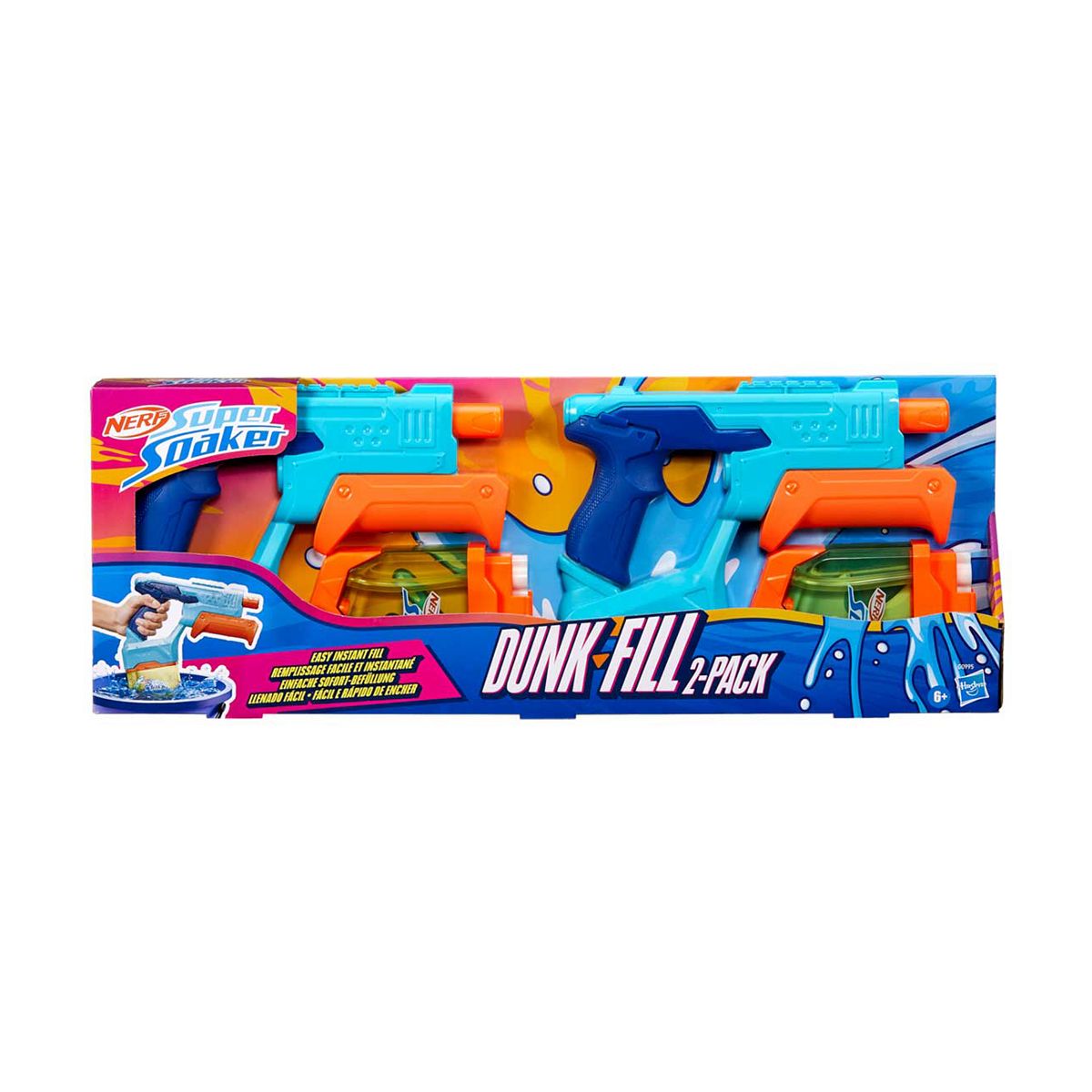 Nerf Hasbro Super Soaker Dunk Fill 2 Pack Water Pistol
