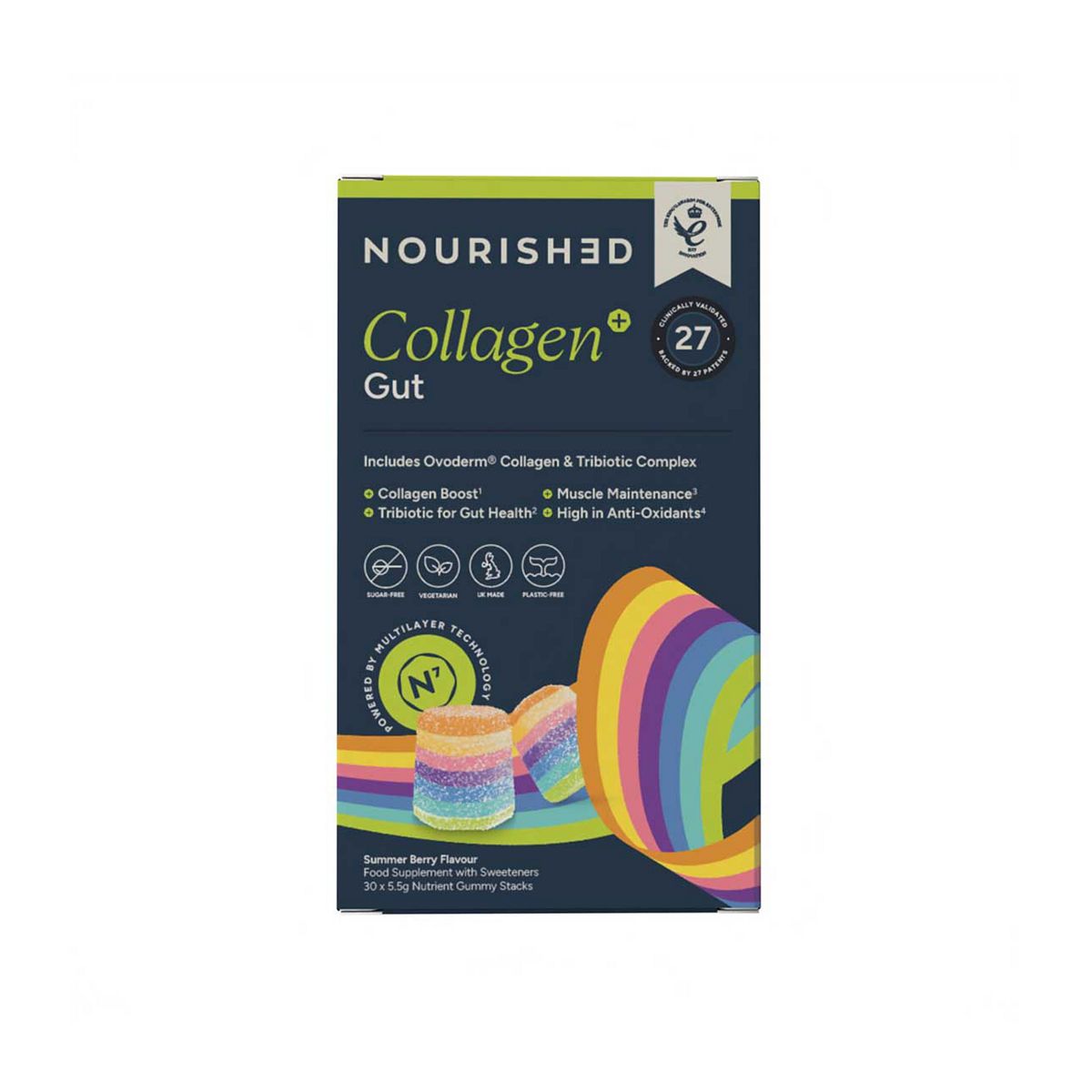 Nourished Collagen+ Gut Nutrient Stacks Gummies 30S
