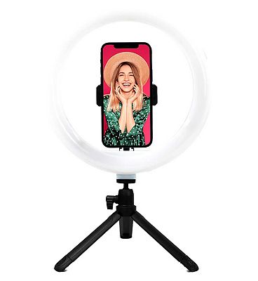 CBL Ringlight with Plastic Legs, Phone Clamp and Adjustable Light Settings