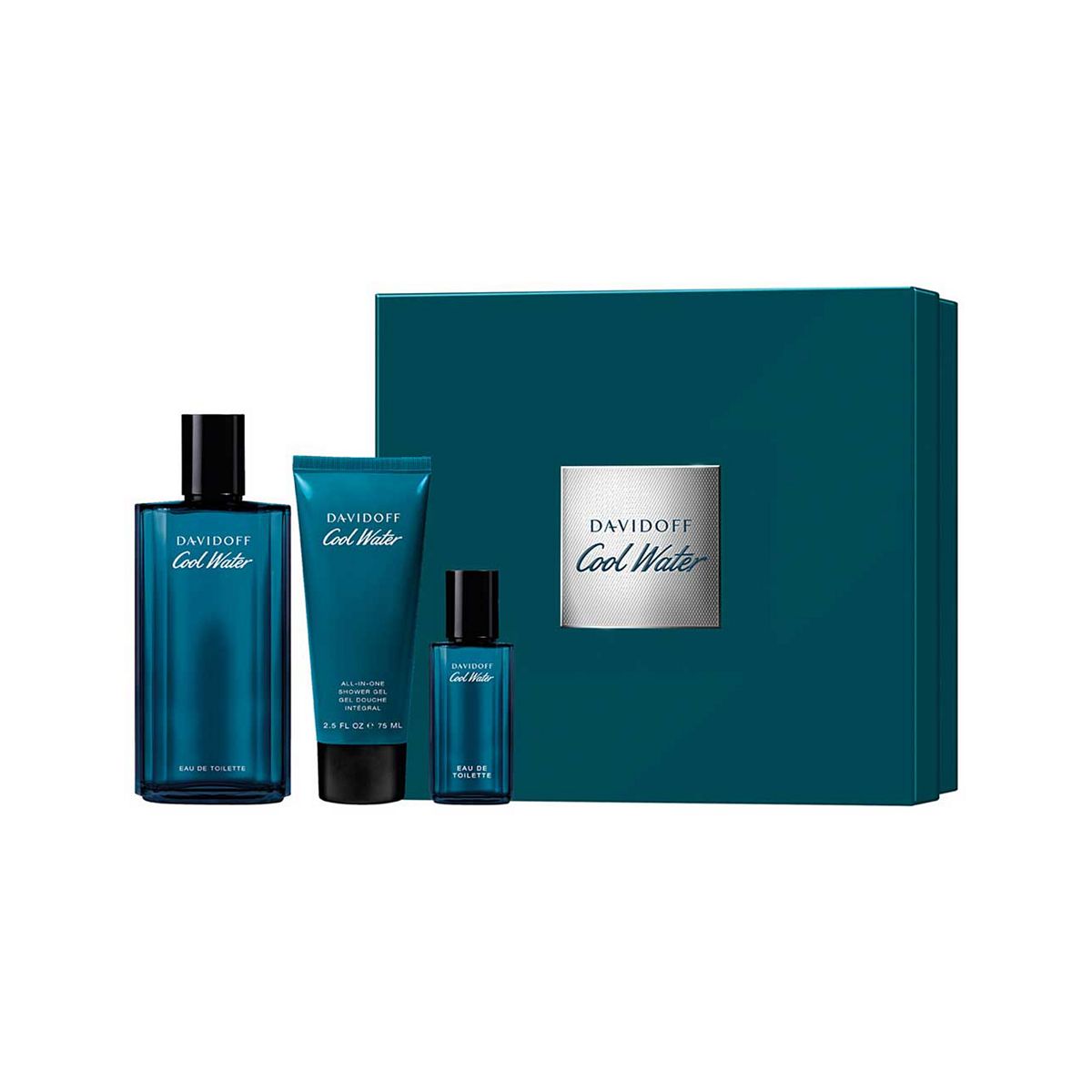 Davidoff Cool Water Eau De Toilette For Men Trio Gift Set 125ml