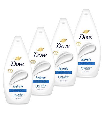 Dove Essential Care Body Wash Hydrate 450ml x4 Bundle
