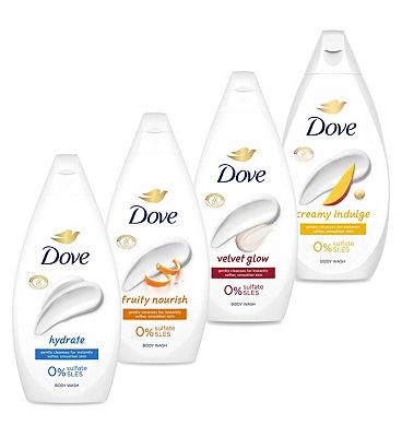 Dove Essential Body Wash Variety 450ml x4