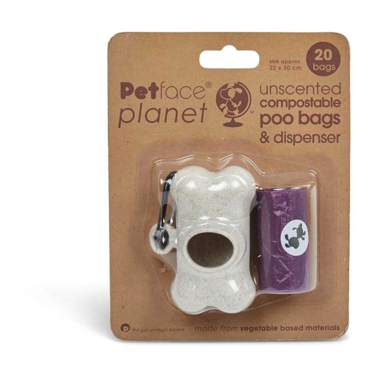 Pet Face Petface Planet Compostable Poop Bag & Dispenser