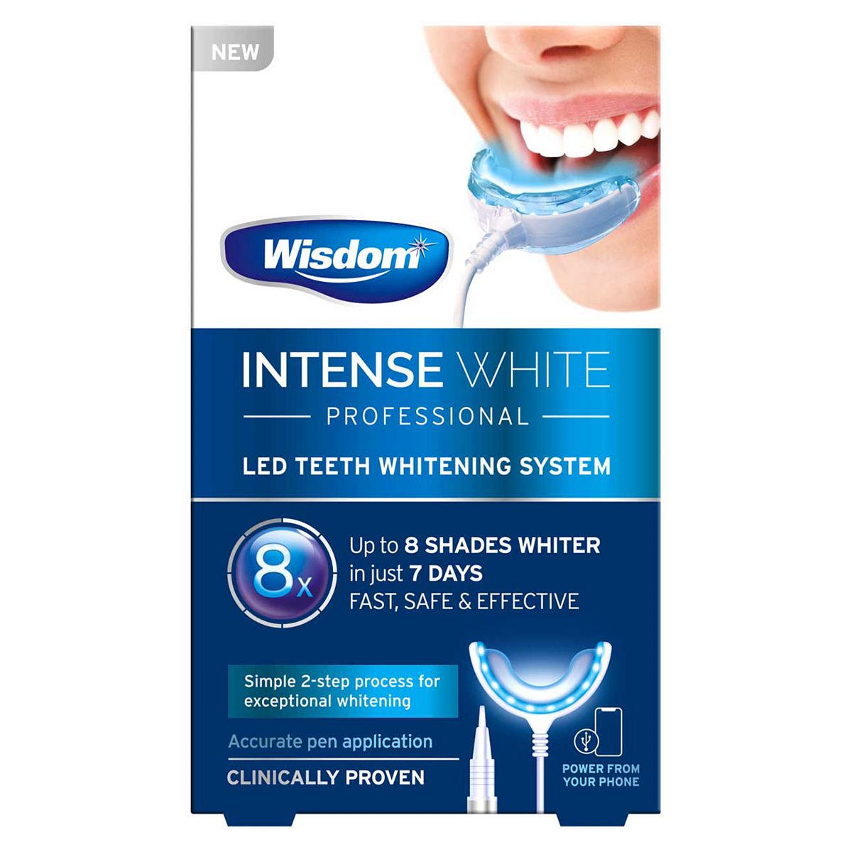 Wisdom Intense White Professional Led Teeth Whitening Br/>System