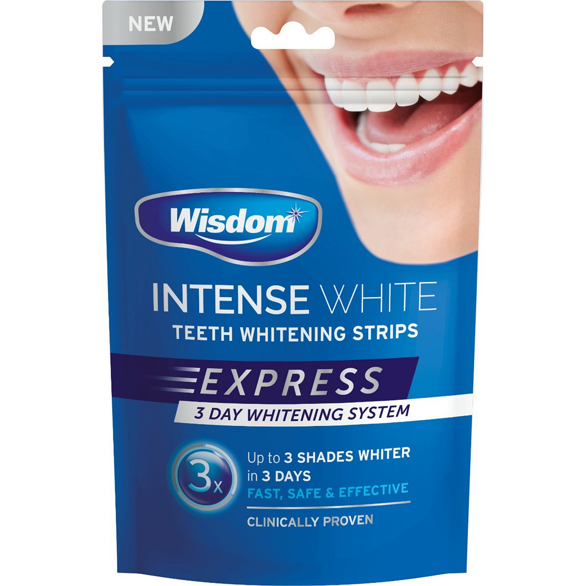 Wisdom Intense White Teeth Whitening Strips Express 3 Sets Of
