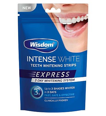 Wisdom Intense White Teeth Whitening Strips Express 3 Sets Of Strips