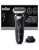 Braun Series 7 Electric Shaver, Up to 60 min, Precision Trimmer Attachment, Cordless, Wet & Dry Razor for Men, 72-G1200S, Grey